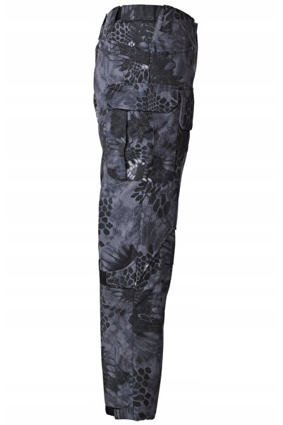 NO BRAND Pantaloni tactici de luptă, rip-stop, anti-șarpe, negri, MFH, 3XL