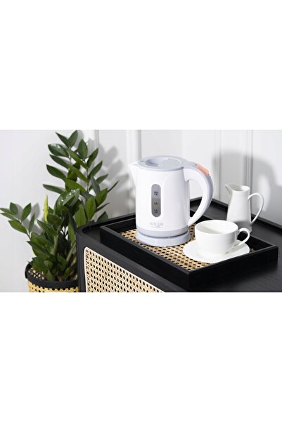 adler Ceainic electric fără fir din plastic, 0,8 L, 850 W, gri