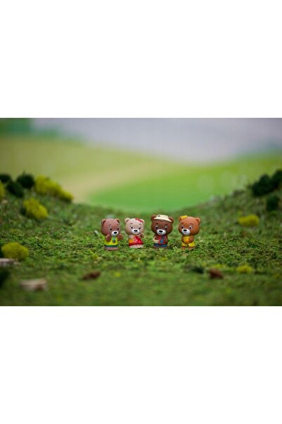 NO BRAND Set de figurine animale cu clorofilă, 4 bucăți plastic multicolor