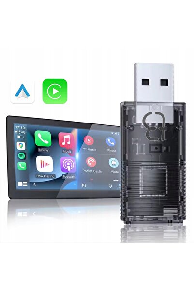 Tradebit Adaptor Wireless TB NANO pentru Apple CarPlay / Android Auto Transpa...