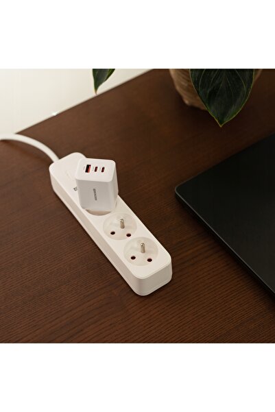 NO BRAND SPACECASE GaN 65W 2X USB-C USB-A ÎNCĂRCĂTOR RAPID PENTRU TELEFON QC ...