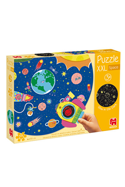 NO BRAND Puzzle-ul rotund XXL cu racheta „Aventura spațială a lui Goula” stră...