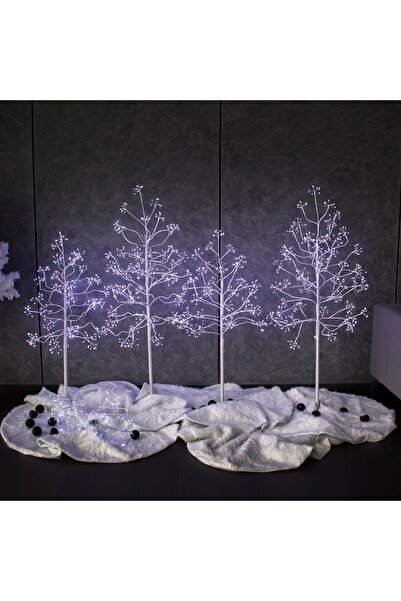 MORE&DECO Brad de Crăciun artificial 120 cm, 300 LED-uri, decor ecologic, IP4...