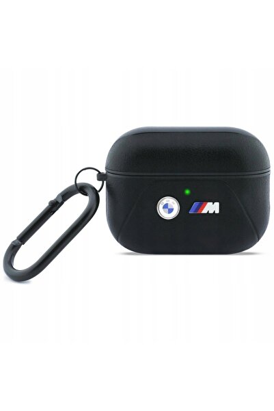 NO BRAND Husă din piele cu linii curbate BMW și logo metalic pentru AirPods P...