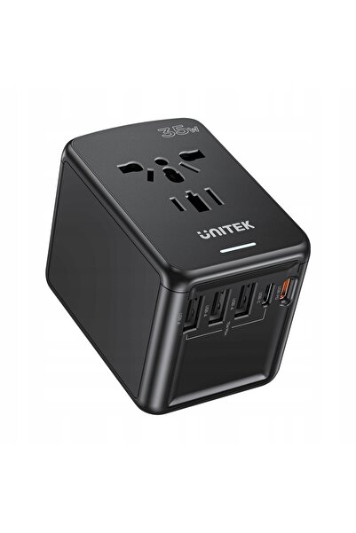 Unitek Adaptor de călătorie P1121ABK01 35W (EU/US/UK/AUS) Negru