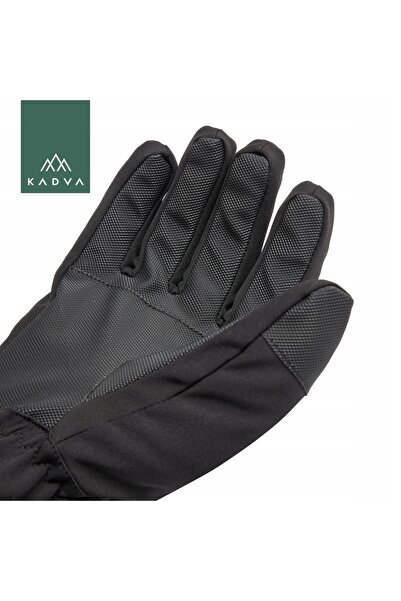 KADVA Mănuși de schi pentru femei Mountain Flow 3M Thinsulate negre L/XL