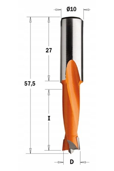 CMT 310.050.12 Burghiu NP HW D=5 I=27 L=57,5 S=10x27 LH
