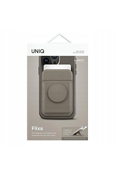 NO BRAND Portofel magnetic UNIQ pentru carduri cu suport, gri, MagSafe