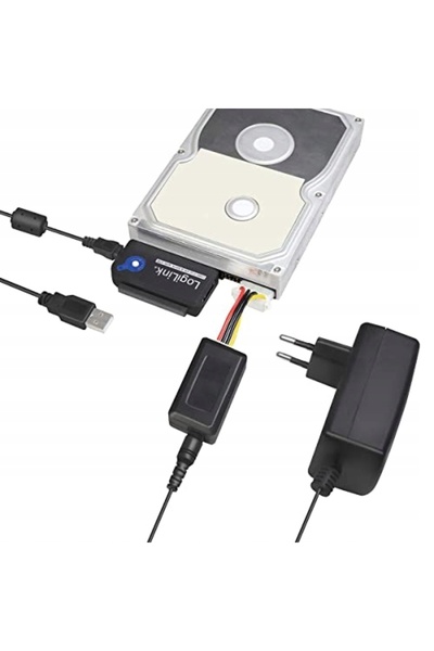 LogiLink Adaptor OTB Sata USB 2.0 la IDE SATA pentru HDD de 2.5/3.5 inch cu A...