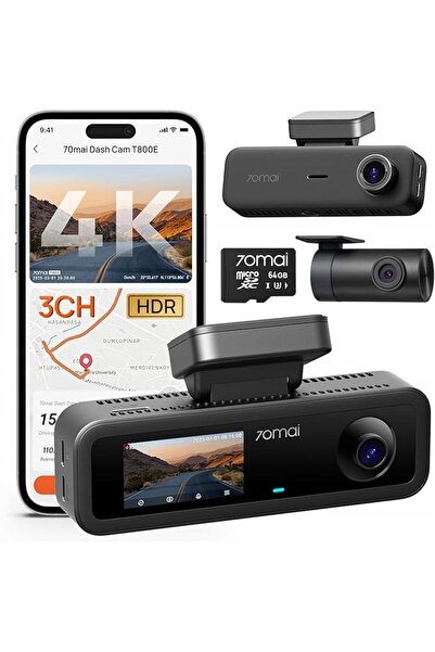 70MAİ T800E Cameră auto de bord 4K cu 3 canale HDR F1.55 Mod parcare
