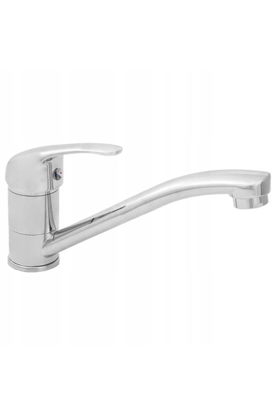 Invena Baterie de chiuvetă de bucătărie cu pipă rotativă, cromată, MITRIS