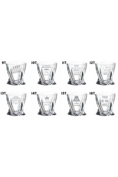 NO BRAND 2 Pahare de whisky din cristal cu gravură cuburi, Cadou Aniversare N...