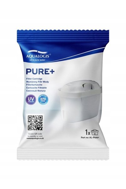 Aqualogis 6x Filtru de apă Pure+ pentru înlocuirea carcasei filtrului de apă ...