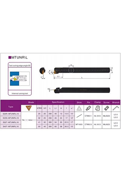 NO BRAND 16 MTUNR16 Cuțit de strung pentru strunjire, mâna dreaptă, TNMG16