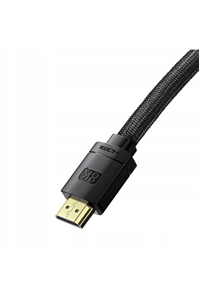 Baseus Seria High Definition HDMI 2.1, 8K 60Hz, 3D, HDR, 48Gbps, 2m (negru)