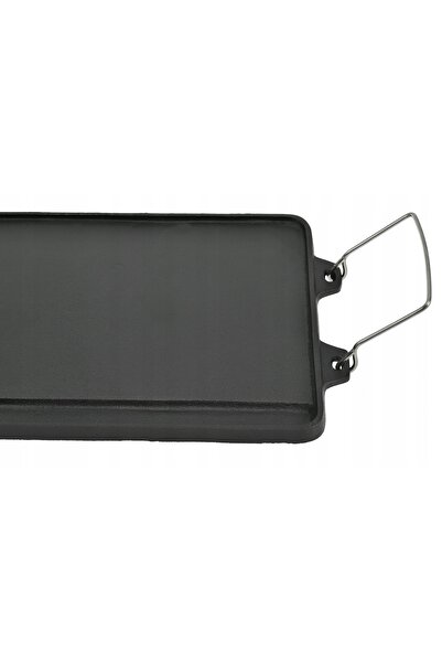 KRISBERG GELIWN Placă de grătar dublă, Tavă grill pentru foc de tabără 52 x 25cm