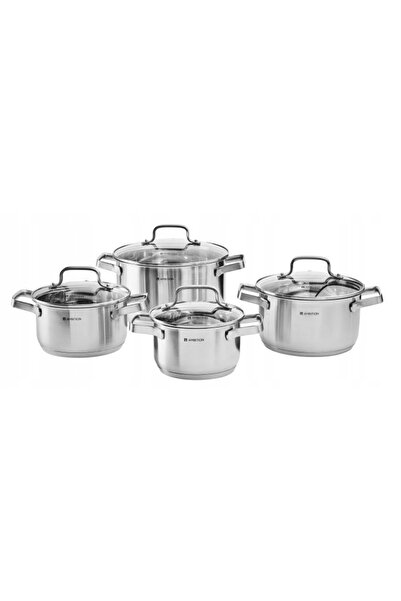 Ambition Set de 8 piese de vase de gătit din oțel inoxidabil Zen, pentru indu...