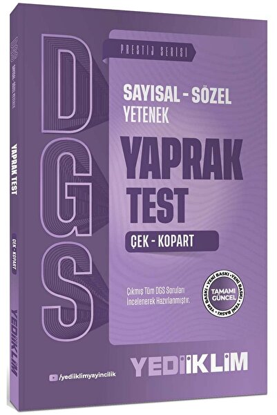 Yediiklim Yayınları 2027 DGS Sayısal Sözel Yetenek Çek Kopart Yaprak Test