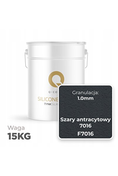 NO BRAND TYNK SILICONIC ELEWACYJNY ANTRACIT 15KG BARANEK GRANULAȚIE 1.0mm RAL...