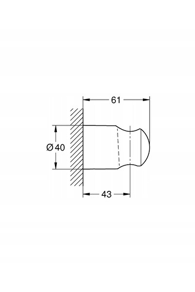 Grohe VITALIO UNIVERSAL SHOWER HOLDER montat pe perete cromat 2795800