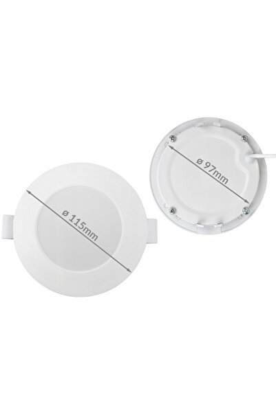 NO BRAND 3x Plafonieră LED modernă, tip panou, SLIM, 6W, Alb rece 6500K