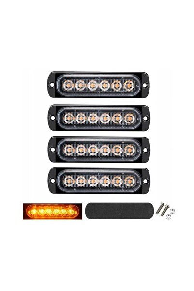 NO BRAND Lampă de avertizare LED intermitentă cu 3 moduri și magnet pentru ca...