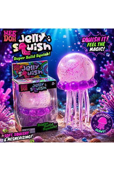 OEM Jucarie Antistres Meduza Squishy Senzoriala cu Glitter, Tentacule Elastic...