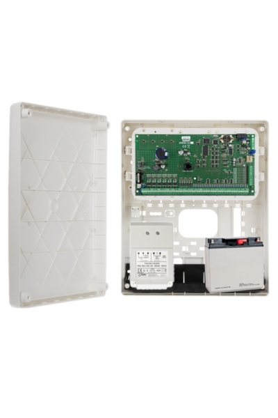 SATEL KIT ALARMĂ INTEGRA 64 ALARMĂ CU BATERII MANIPULATOR LCD ALB