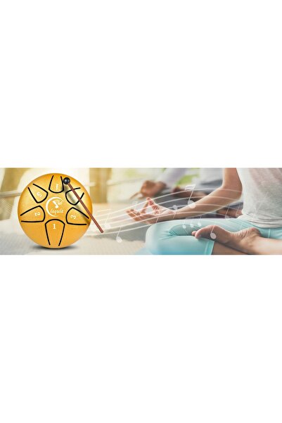 NO BRAND Tobă cu limbă, instrument relaxant, percuție + suport pentru meditaț...