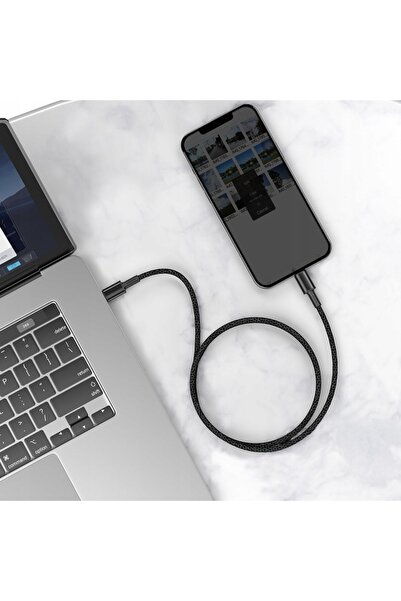 NO BRAND Baseus Cablu USB-C la Lightning împletit de înaltă densitate, 20W, 5...