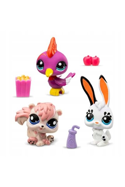 Hasbro LITTLEST PET SHOP #41 #43 #118 SET de 3 figurine de animale + accesorii