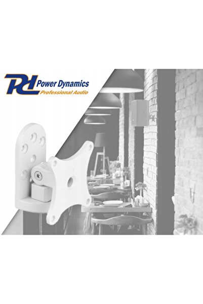 POWER DYNAMICS Suport de perete pivotant alb pentru difuzoare din seria PDW PD