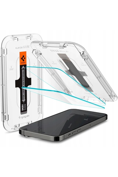 Spigen Sticlă securizată pentru iPhone 15 Plus/16 Plus, Glas.tR EZ Fit 2P pen...