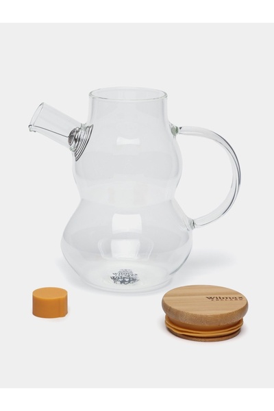 NO BRAND Sticlă de sticlă pentru ulei cu capac și filtru spiralat Wilmax 450 ml