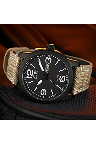 NO BRAND Ceas CITIZEN -Drive Military BM8476-23EC Negru-bej