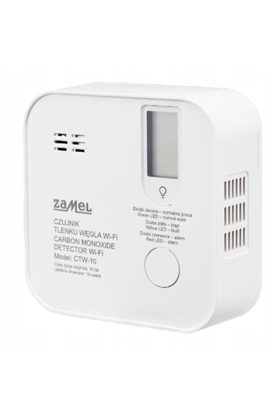 ZAMEL Detector de fum WiFi Senzor de monoxid de carbon Telecomandă TUYA PL