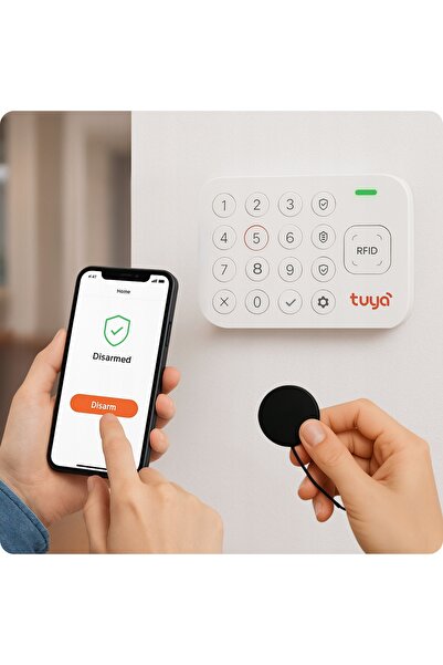 NO BRAND Sistem de alarmă de securitate inteligent pentru casă cu Wi-Fi, kit ...