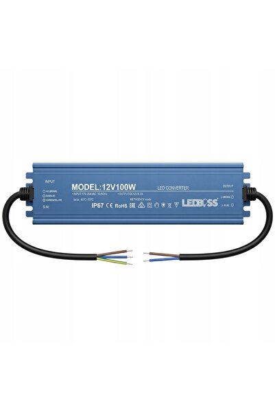 NO BRAND Alimentator 12V 100W impermeabil LED IP67 Transformator etanș LEDBOSS