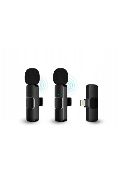 NO BRAND Microfon lavalieră wireless pentru iPhone, iPad - Set de 2, Reducere...