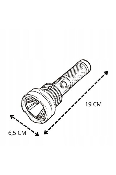 NO BRAND Lanternă tactică LED puternică, reîncărcabilă, 950 Lumeni