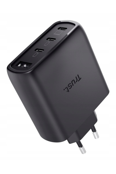 NO BRAND Încărcător TRUST negru MAXO GaN 65W 3xC 1xA