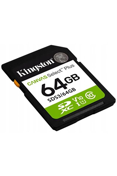 Kingston SDXC Canvas Select Plus Gen3 64GB 100R Clasa 10 UHS-I