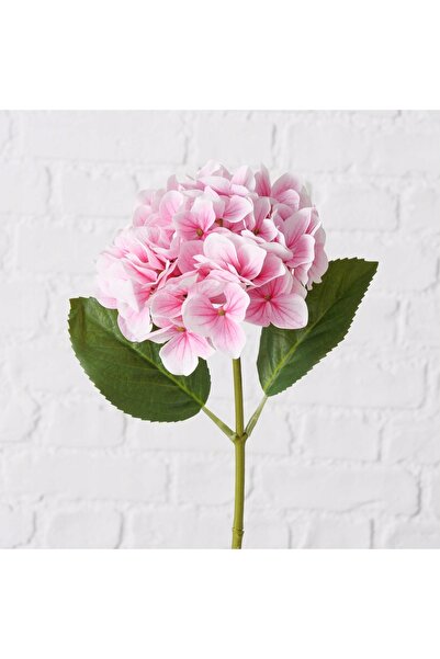 Boltze FLORĂ ARTIFICIALĂ DE HORTENZIE ROZ PE BĂRĂ 46 CM, DIN PLASTIC, 18X13 CM