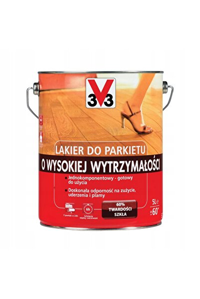 NO BRAND V33 Vopsea pentru parchet, rezistență ridicată, luciu incolor, 5L