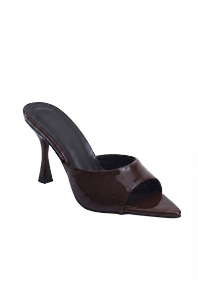 ZÉRIA Women's Patent Leather Pointed Toe Heeled Evening Dress Slippers Stylis...
