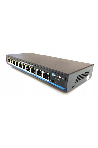 NO BRAND Switch POE 8xPOE 2xUplink GIGABIT 1000Mbps 120W HI POE URUS - DO KAMER