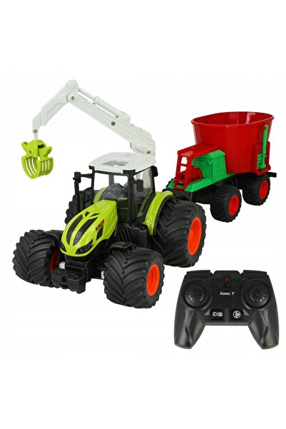 NO BRAND TRACTOR TELECOMANDAT CU BATERIE – UTILAJ AGRICOL + TELECOMANDĂ RC