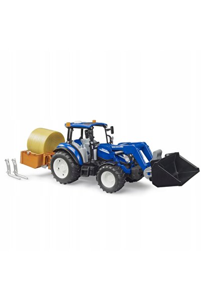 Bruder Tractor New Holland TS.120 cu încărcător și accesorii 02187