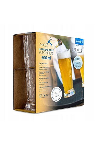Koziol SET DE PAHARE DE BERE DIN PLASTIC 2 X 300 ML TRANSPARENT