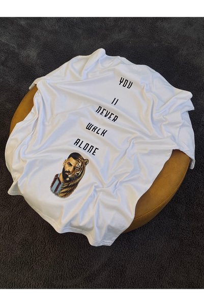 Sprc Mohamed Salah You'Ii Never Walk Alone' 100% Cotton Relax Fit Crew Neck Tshirt